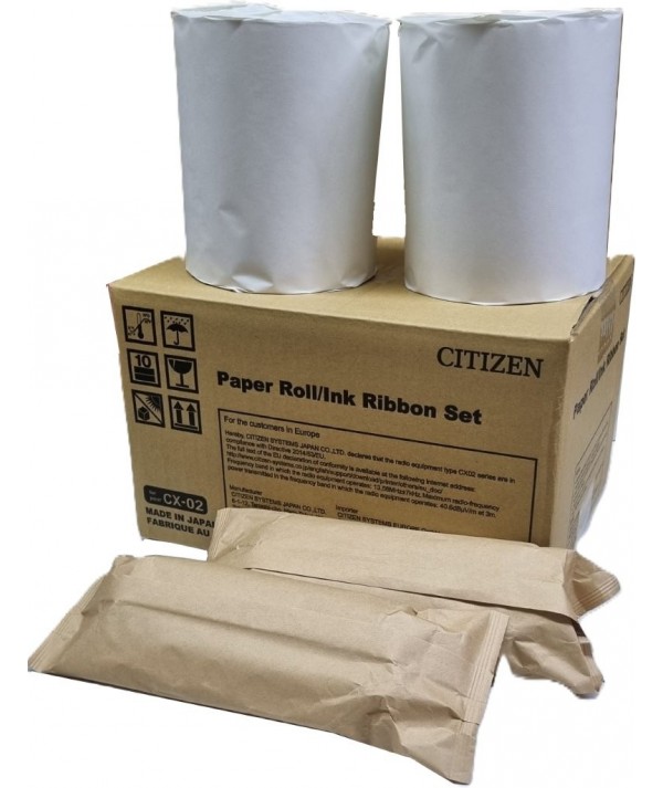 Citizen CX-02 15x20cm(6x8) Kağıt & Ribbon (2x200 yaprak) Orijinal Citizen CX-02 15x20cm(6x8) Kağıt & Ribbon (2x200 yaprak) Orijinal